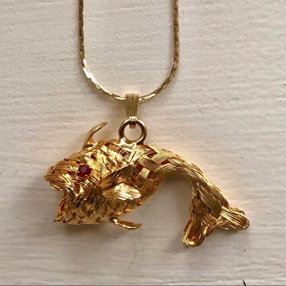 Vintage Fish Necklace